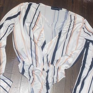 Striped bodysuit